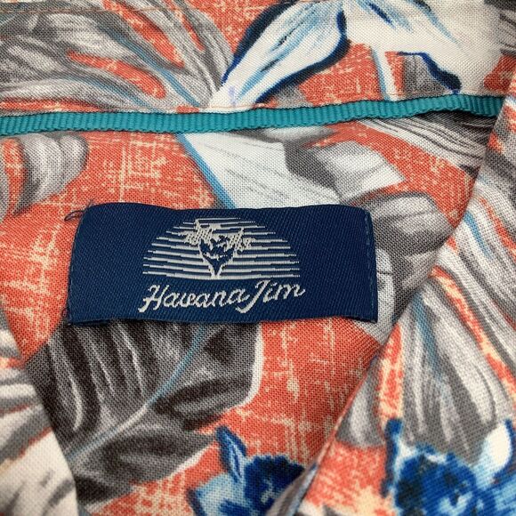 Havana Jim Mens Coral Rayon Short Sleeve Button Up Shirt‎ Size Medium NWT - Picture 4 of 8